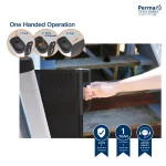 Perma Child Safety 41 in. H Extra Tall and Wide Ultimate Outdoor Retractable Gate, Black thumbnail 3