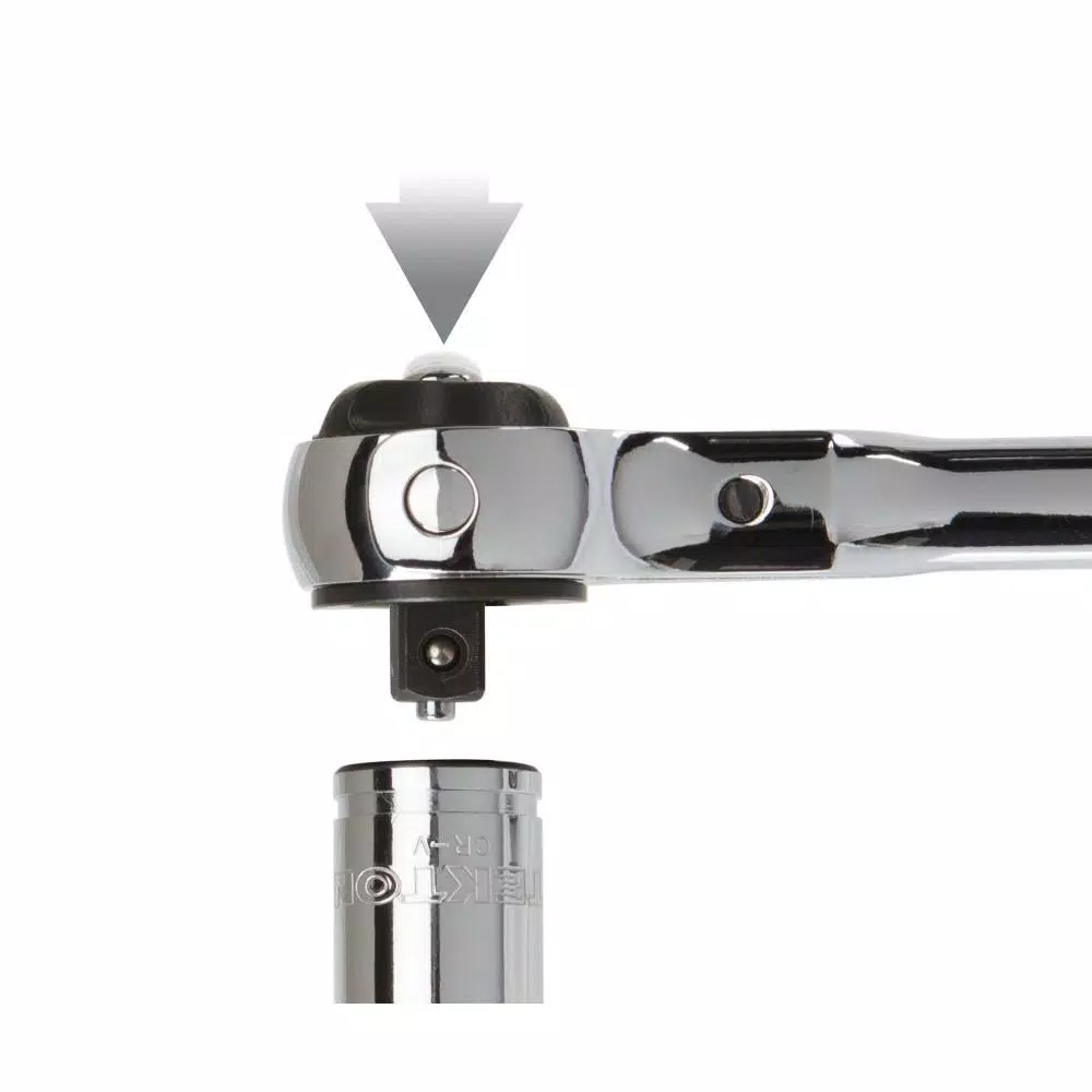 TEKTON 1/4 in. Drive 5 in. Swivel Head Ratchet, 72-Tooth