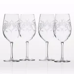 Rolf Glass Olive Branch 18 oz. All Purpose Wine Glass Set of 4 - Diamond-Wheel Engraved thumbnail 1