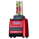 Ovente 1000W Professional Personal Blender with 13.5 oz Travel Mug and Tamper, Red thumbnail 3