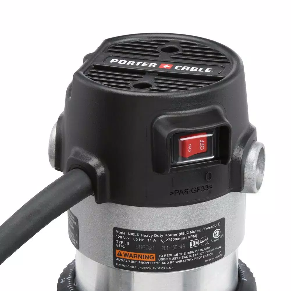 Porter-Cable 1-3/4 HP Fixed Base Router, 11 Amp, 27,500 RPM