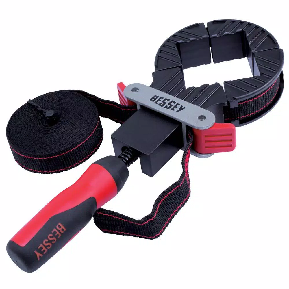 BESSEY Strap Clamp with 90-Degree Corner Pieces, 12 ft. Capacity