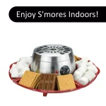 Brentwood Appliances Indoor Electric S'mores Maker with 4 Trays and 4 Roasting Forks, Silver/Red thumbnail 2