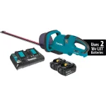 Makita 36V (18V x2) LXT Cordless Hedge Trimmer Kit with (2) 5.0 Ah Batteries and Dual Port Charger thumbnail 7