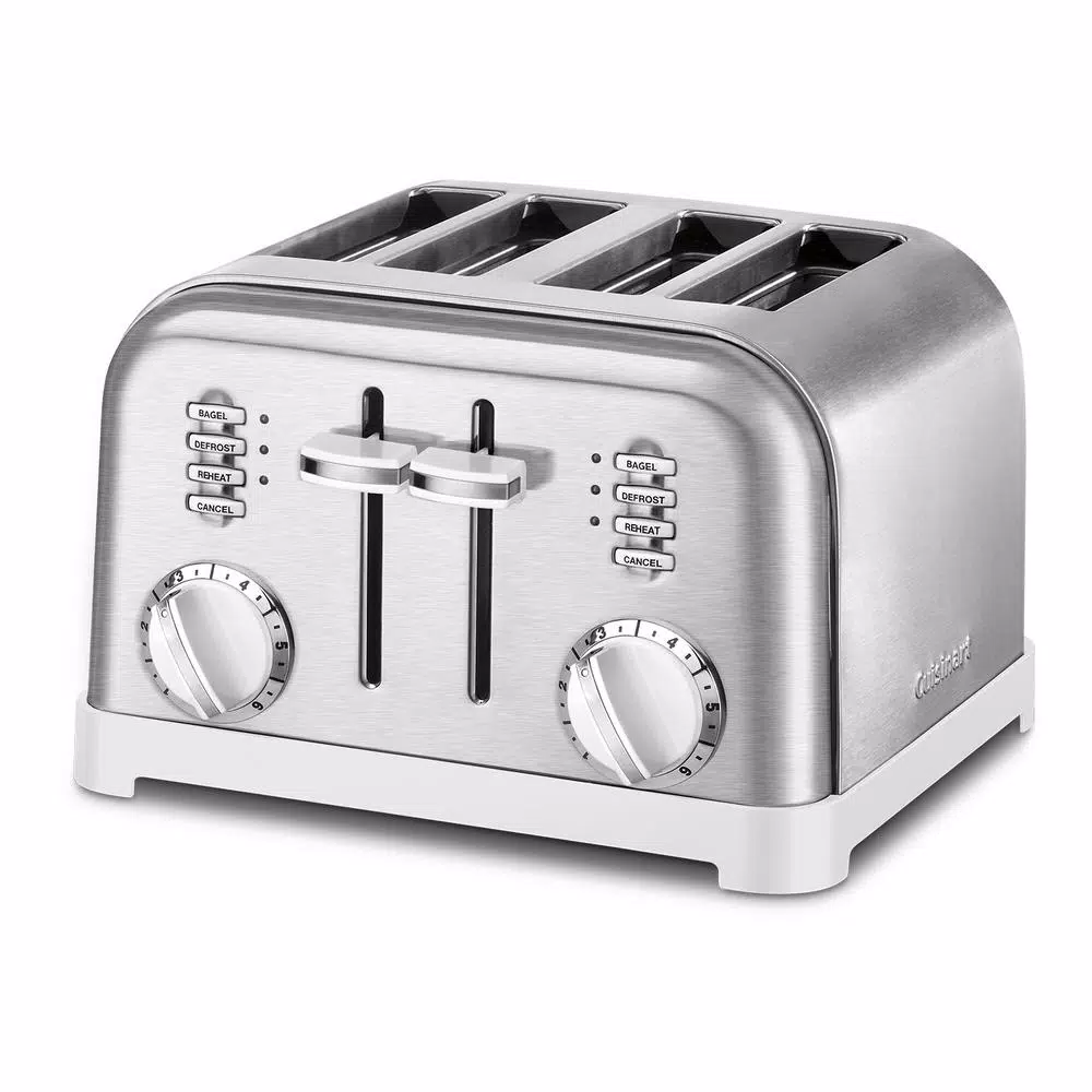 Cuisinart CPT-180W Classic Series 4-Slice Wide Slot Toaster, White