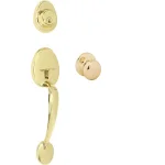 Delaney Tralee Polished Brass Single Cylinder Entry Door Handleset thumbnail 1
