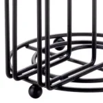 Home Basics Modern Double Wire Free Standing Paper Towel Holder, Black Steel thumbnail 3