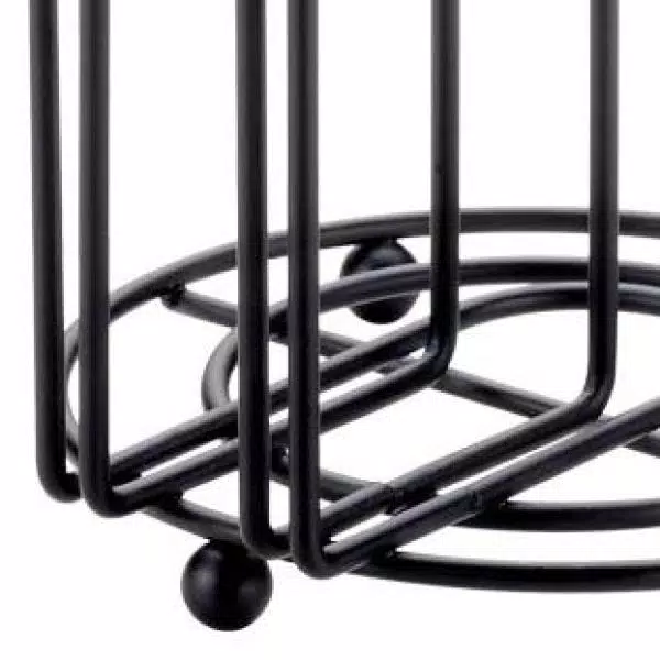 Home Basics Modern Double Wire Free Standing Paper Towel Holder, Black Steel