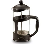 Ovente 4-Cup Black French Press Coffee and Tea Maker with Borosilicate Glass Carafe and Measuring Scoop thumbnail 2