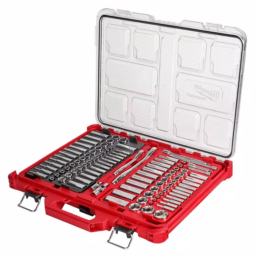 Milwaukee 106-Piece 1/4 in. and 3/8 in. Drive Ratchet and Socket Set with PACKOUT Organizer