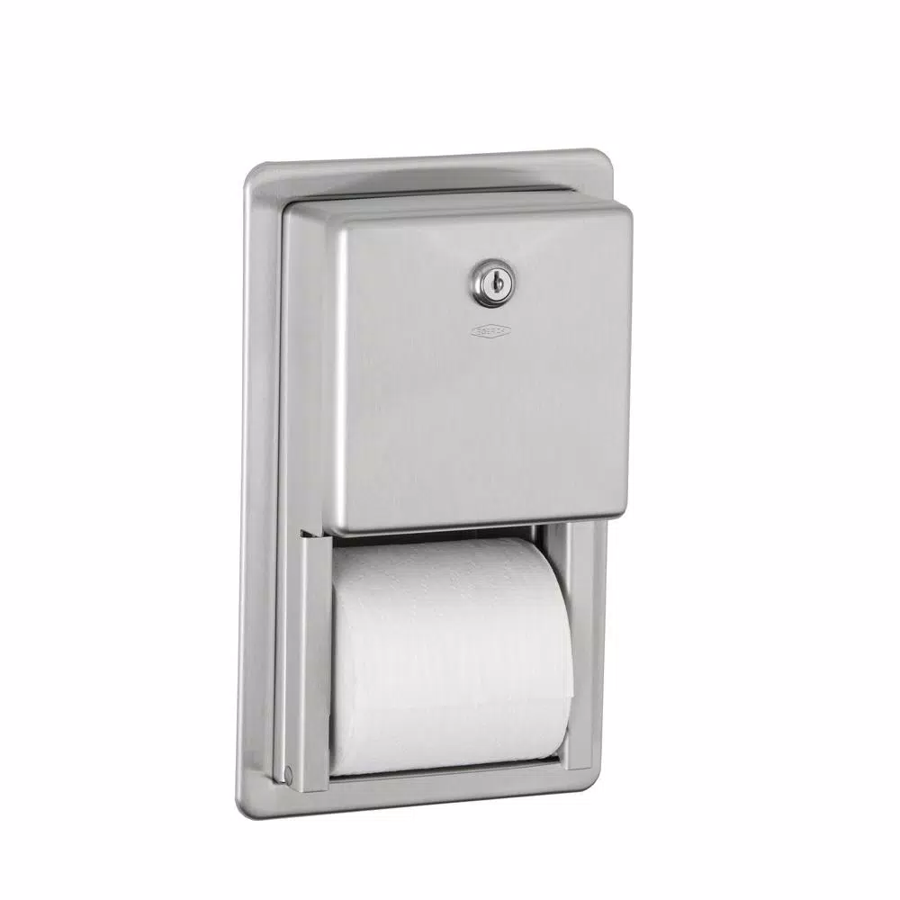 Bobrick Matrix Series Recessed Multi-Roll Toilet Tissue Dispenser, Stainless Steel