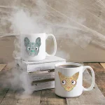 Cathy's Concepts Sugar Skull Pet Halloween Ceramic Coffee Mugs, Set of 2, 20 oz. thumbnail 4
