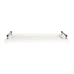 3R Studios Classic Distressed Wood Decorative Tray with Metal Handles, Rectangle thumbnail 1