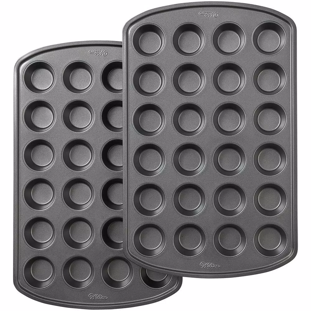 Wilton Perfect Results Premium Non-Stick Mini Muffin Pan, 24-Cup (Set of 2)