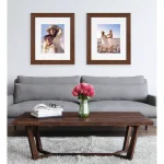 Kate and Laurel Edson Walnut Brown Picture Frame Set, 16 x 20 in. with 11 x 14 in. Mat (Set of 2) thumbnail 6