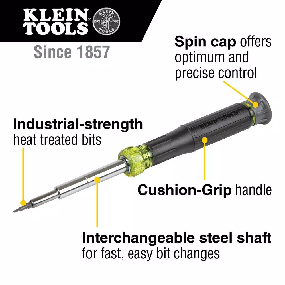 Klein Tools 14-in-1 Precision Screwdriver and Nut Driver Multibit Tool