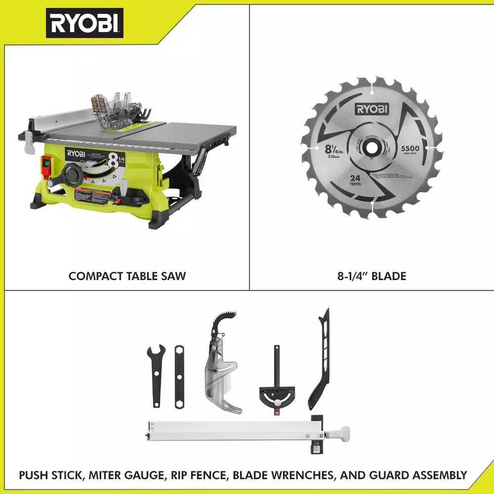 RYOBI 13 Amp 8-1/4 in. Corded Table Saw