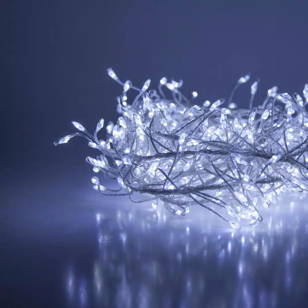 Wintergreen Lighting 8 ft. 400-Light LED Cool White Micro Dot Fairy String Lights