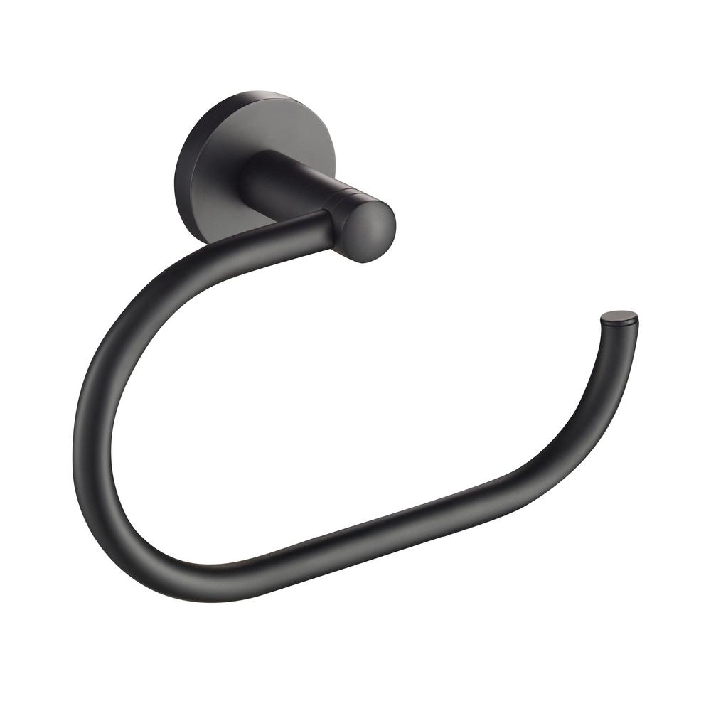 Kraus Elie Matte Black Solid Brass Hand Towel Ring