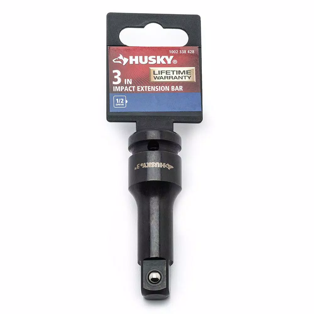 Husky 1/2 in. Drive 3 in. Impact Extension, Cr-Mo Steel