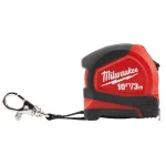 Milwaukee 10 ft. Keychain Tape Measure with LED Light and Magnetic Back thumbnail 1