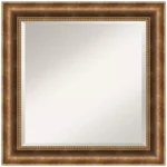 Amanti Art Manhattan Bronze 25.38 in. x 25.38 in. Square Wood Framed Bathroom Vanity Mirror thumbnail 1