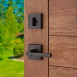 Baldwin Prestige Spyglass Single Cylinder Venetian Bronze Door Handleset with Square Lever thumbnail 10