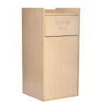 Alpine Industries 40 Gal. Oak Wood Commercial Tray Top Waste Enclosure Trash Can thumbnail 6