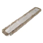 Boardwalk 48 in. Cotton 4-Ply HyGrade Dust Mop Head, White thumbnail 1