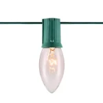 Home Accents Holiday 50 Count C9 Incandescent Christmas String Lights, White, Green Wire (Set of 2) thumbnail 3