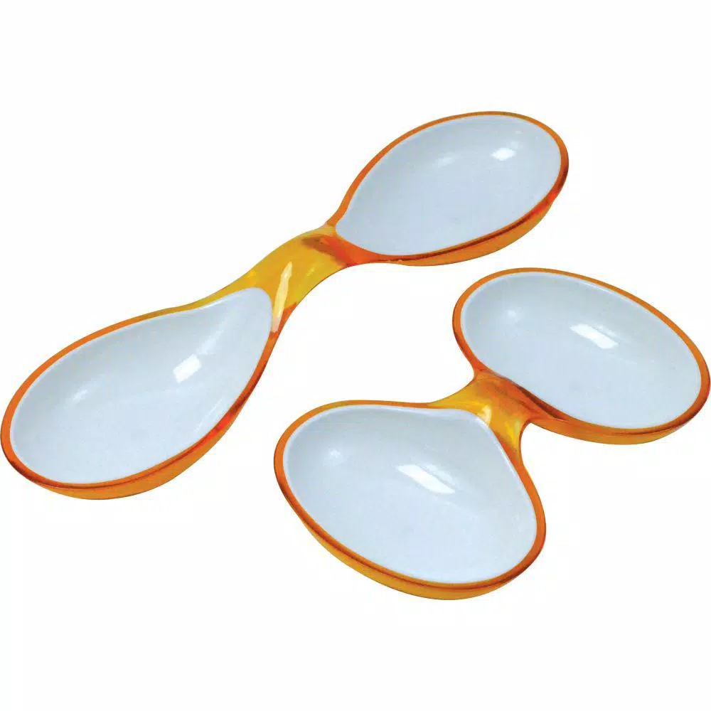 Southern Homewares 2-Piece Divided Serving Dish Candy Plate, White and Orange