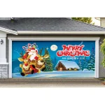 My Door Decor Santa's Take Off 7 ft. x 16 ft. Christmas Garage Door Decor Mural for Double Car Garage thumbnail 2