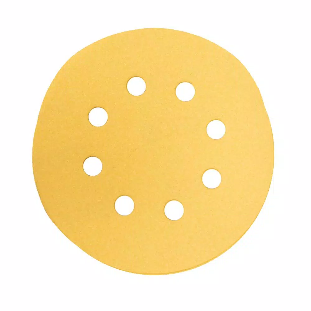 Unbranded PASCO 220-Grit 5 in. Hook and Loop 8-Hole Sanding Discs, 100-Pack