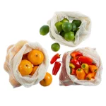 Kitchen Details Natural Cotton Eco Reusable Mesh Produce Bags, 3-Pack thumbnail 4