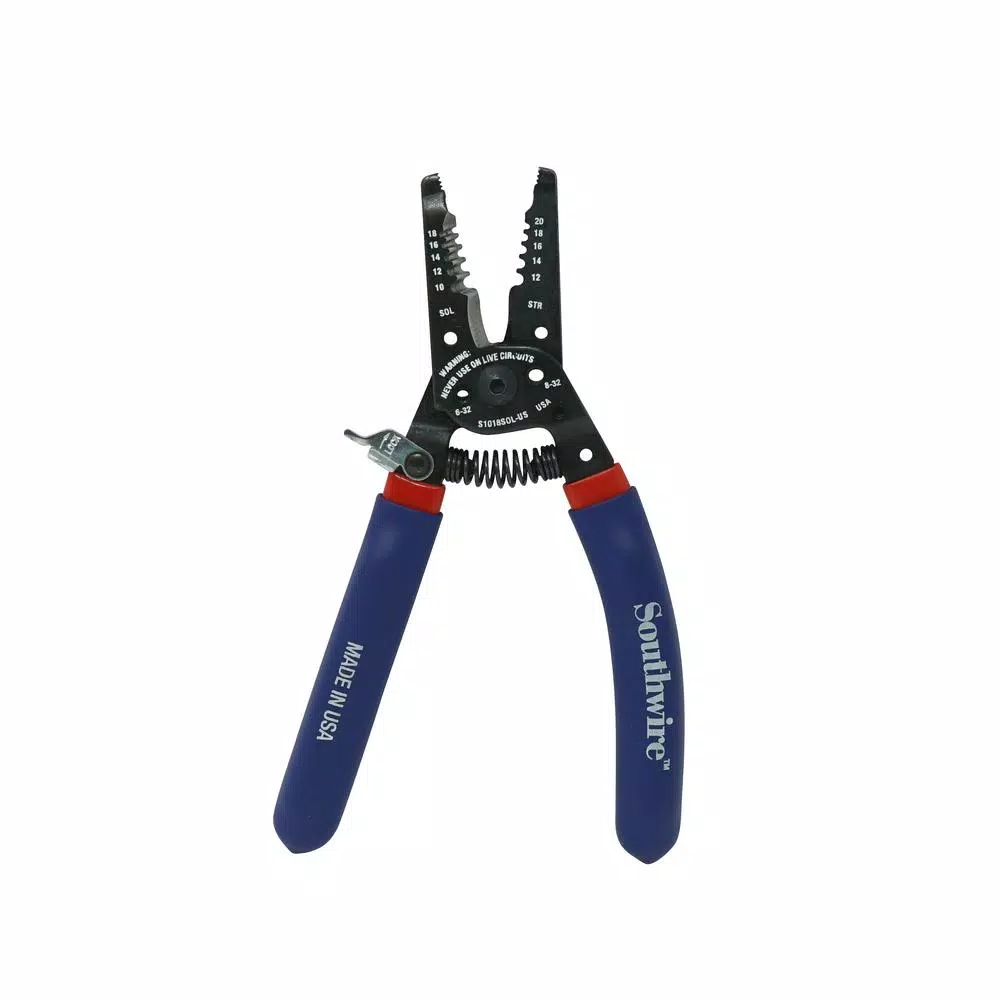 Southwire S1018SOLUS Ergo Wire Stripper and Cutter, 10-18 AWG Solid, 12-20 AWG Stranded