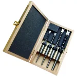 Fisch Premium High Speed Steel Mortise Chisel and Bit Set with Wooden Box, 4-Piece thumbnail 1