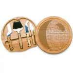 TOSCANA Picnic Time Circo 10.2 in. Rubberwood Cheese Board and 4-Piece Stainless Steel Tool Set thumbnail 1