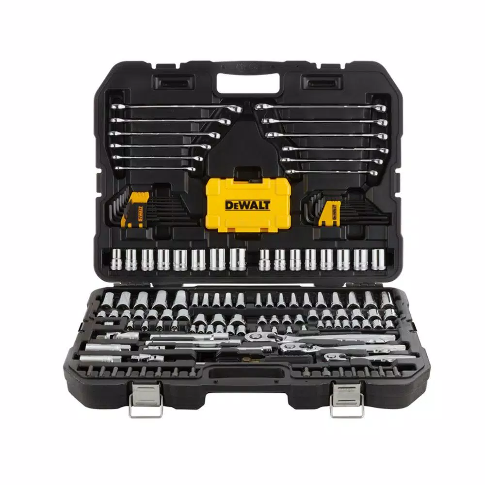 DEWALT 168-Piece Mechanics Tool Set with 1/4 in., 3/8 in., and 1/2 in. Drive Ratchets and Sockets
