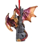 Design Toscano Zanzibar Gothic Dragon Holiday Ornament, 4.5 in. Hand-Painted Resin thumbnail 1