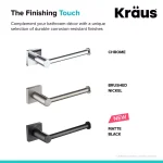 KRAUS Ventus Chrome Toilet Paper Holder - Solid Brass Wall Mount Bathroom Accessory thumbnail 5