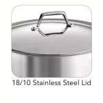Tramontina Gourmet Prima 16 Qt. Stainless Steel Stock Pot with Lid thumbnail 4