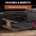 CURT 60" x 24" Black Steel Basket Cargo Carrier, 2" Fixed Shank, 500 lb. Capacity thumbnail 8