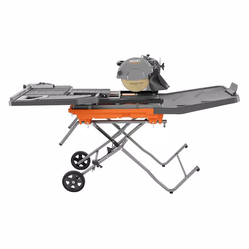 RIDGID 10 in. Wet Tile Saw with Stand, Beast Series, 3.3 HP, 34 in. Rip Capacity