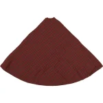 VHC Brands 55 in. Tea Star Dark Tan Traditional Christmas Tree Skirt - Reversible Patchwork Design thumbnail 3