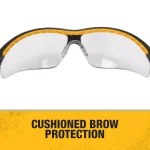 DEWALT DC Dual Injected Rubber Frame Safety Glasses with Clear Polycarbonate Lens thumbnail 4
