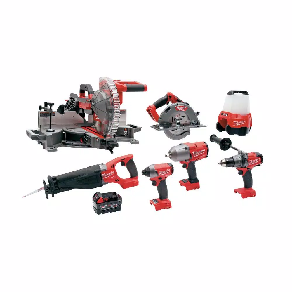 Milwaukee M18 FUEL 10 in. Dual Bevel Sliding Compound Miter Saw Kit with 9.0 Ah Battery