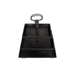 3R Studios Black Wood Three Tier Decorative Tray with Handles thumbnail 5