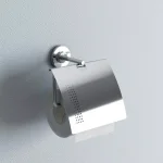 Fresca Alzato Single Post Toilet Paper Holder in Chrome - Heavy Duty Brass thumbnail 2