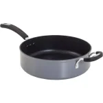 Ozeri Stone Earth 5.3 qt. Aluminum Ceramic Nonstick Sauce Pan with Glass Lid, Granite Gray thumbnail 5