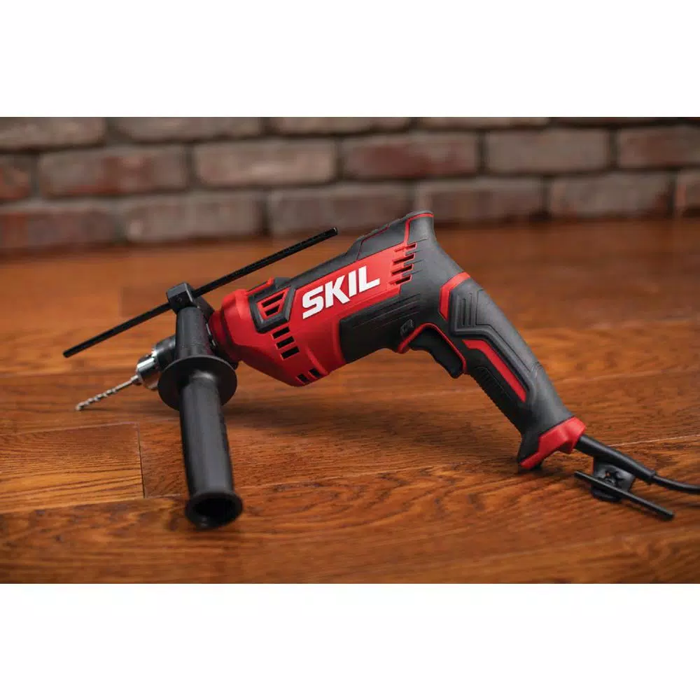 Skil 7.5 Amp Corded 1/2 in. Hammer Drill with Variable Speed and Keyed Chuck